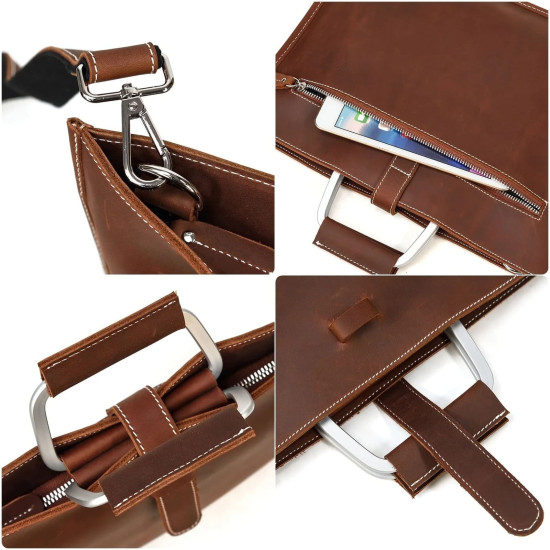 Bolsa Couro Notebook Slim Para Notebook 14 Polegadas