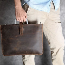 Bolsa Couro Notebook Slim Para Notebook 14 Polegadas