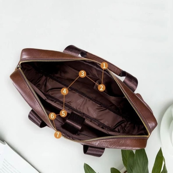 Pasta Executiva Masculina em Couro Legítimo 15 Polegadas