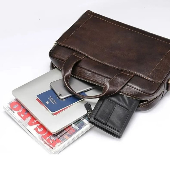 Pasta Executiva Premium em Couro Para Notebook 15 Polegadas