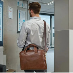 Pasta Executiva Premium em Couro Para Notebook 15 Polegadas