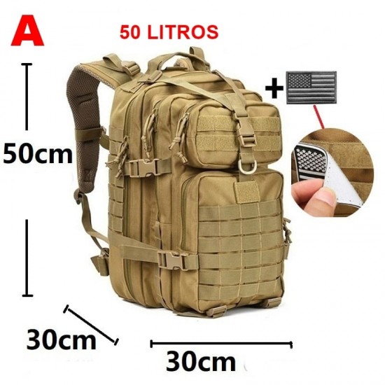 Mochila Tática Militar Impermeável USA