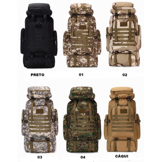 Mochila Cargueira 80 Litros Militar