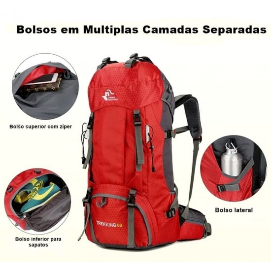 Mochila Camping 60 Litros Trilha