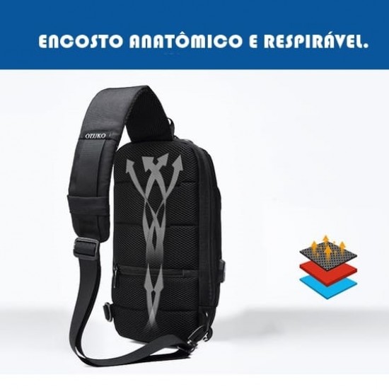 Mochila Antifurto USB Pesquena Transversal