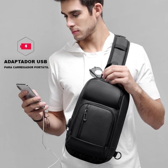 Mochila Transversal Masculina Conforto