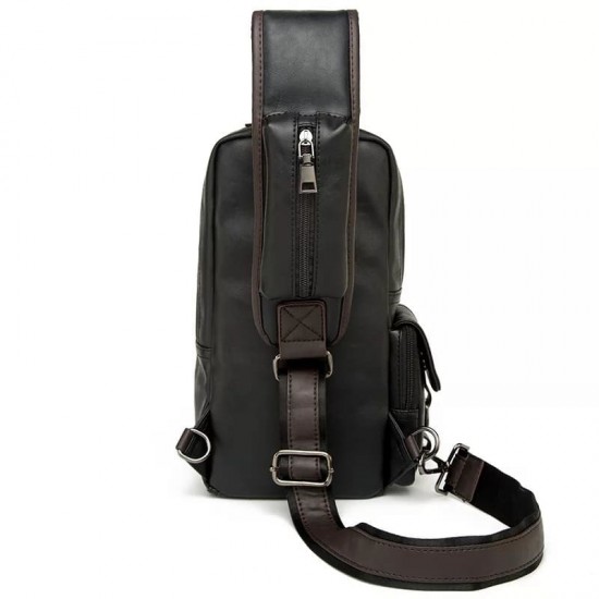 Mochila Transversal Masculina Couro