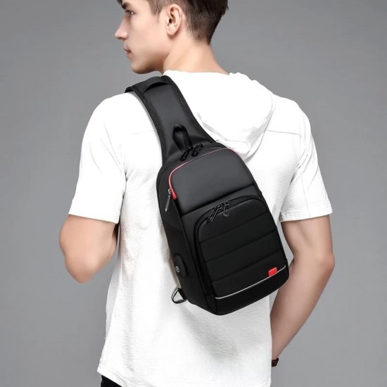 Mochila USB Masculina Transversal Artifurto