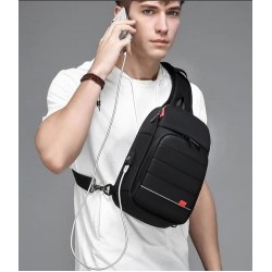 Mochila USB Masculina Transversal Artifurto