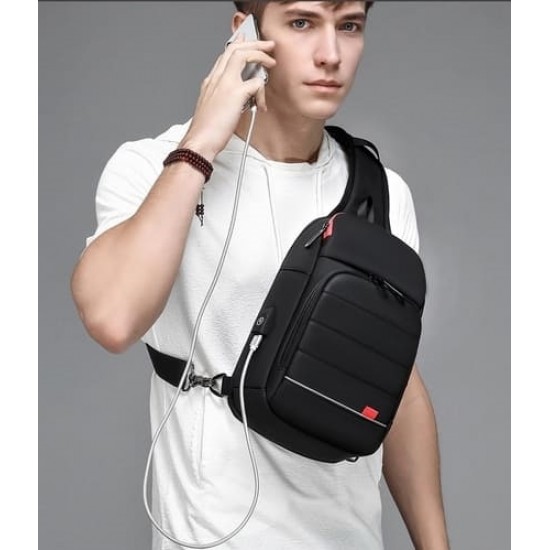 Mochila USB Masculina Transversal Artifurto