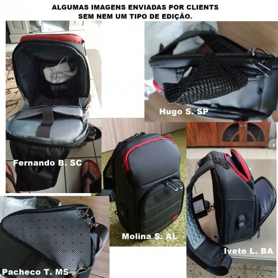 Mochila USB Masculina Transversal Artifurto