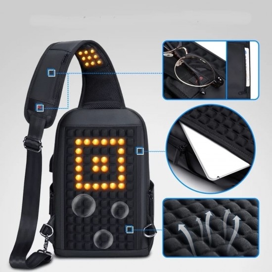 Mochila USB Masculina Transversal