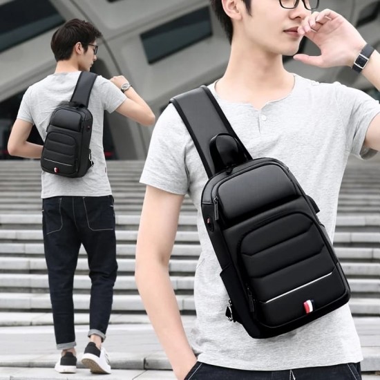 Mochila USB Masculina Transversal