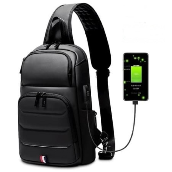 Mochila USB Masculina Transversal