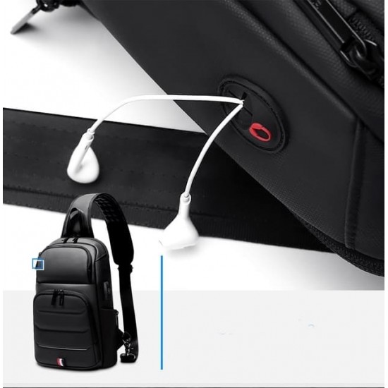 Mochila USB Masculina Transversal