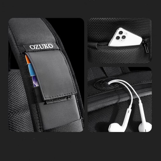 Mochila Transversal USB Antifurto Garona