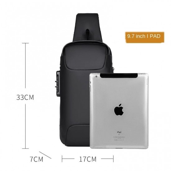 Mochila Transversal USB Antifurto Sena