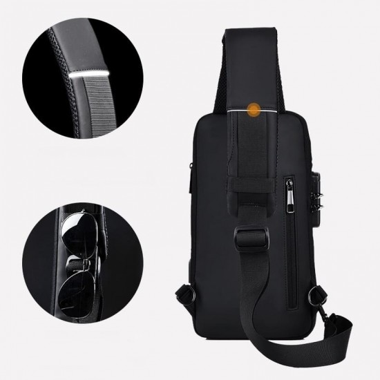 Mochila Transversal USB Antifurto Sena